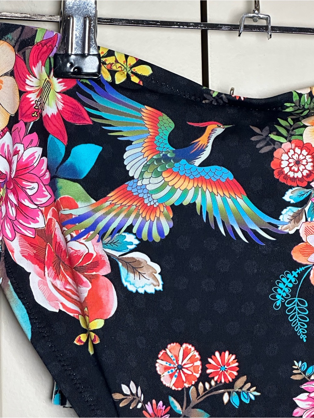 Johnny Was Peacock Low Rise Bikini Bottom Self Tie Sides Floral Print Size Small - Picture 7 of 11